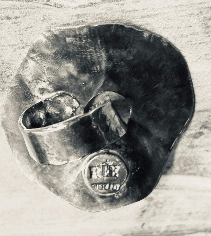 Organic Brutalist Sterling Silver Ring, Sculptural Statement Ring, Hand Forged Modernist Jewelry, One of a Kind Silver Ring