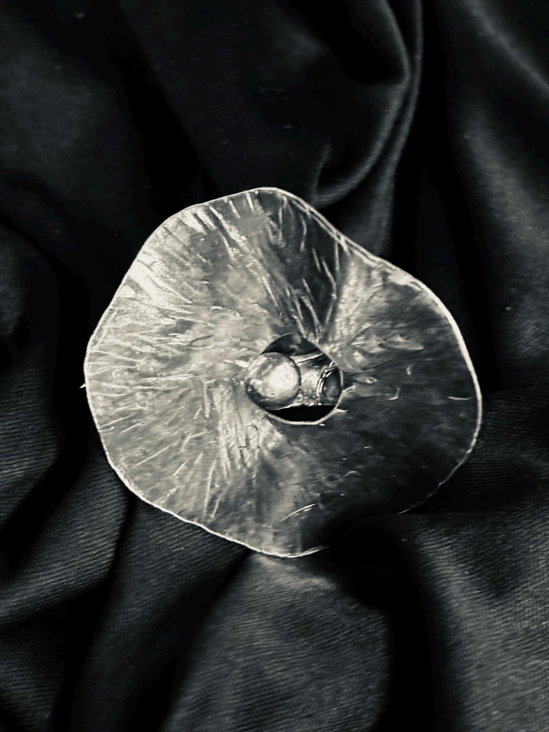 Organic Brutalist Sterling Silver Ring, Sculptural Statement Ring, Hand Forged Modernist Jewelry, One of a Kind Silver Ring