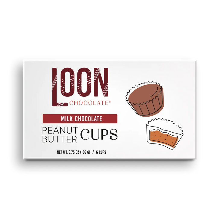 Loon Milk Chocolate Peanut Butter Cups   Qty 6   3.75oz