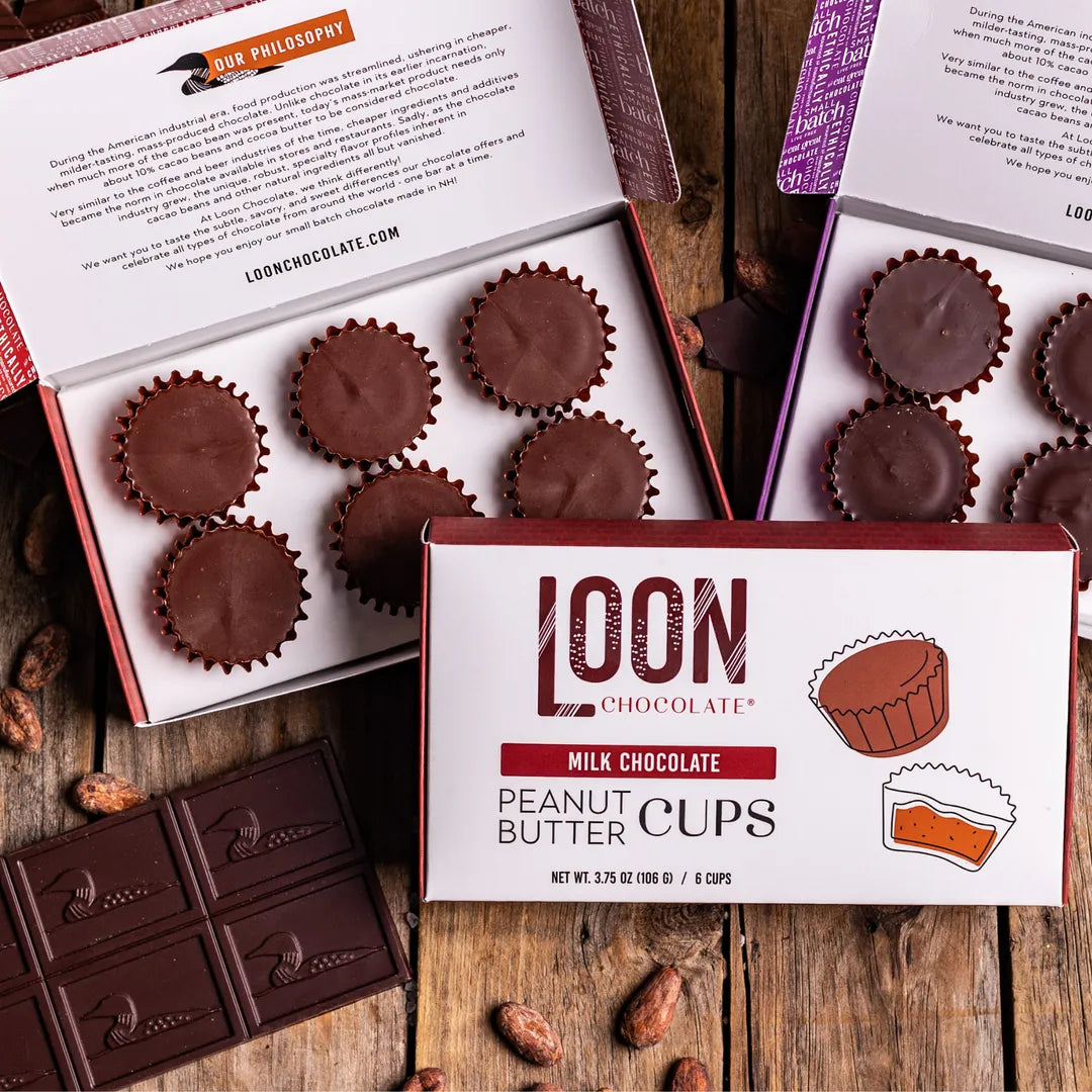 Loon Milk Chocolate Peanut Butter Cups   Qty 6   3.75oz
