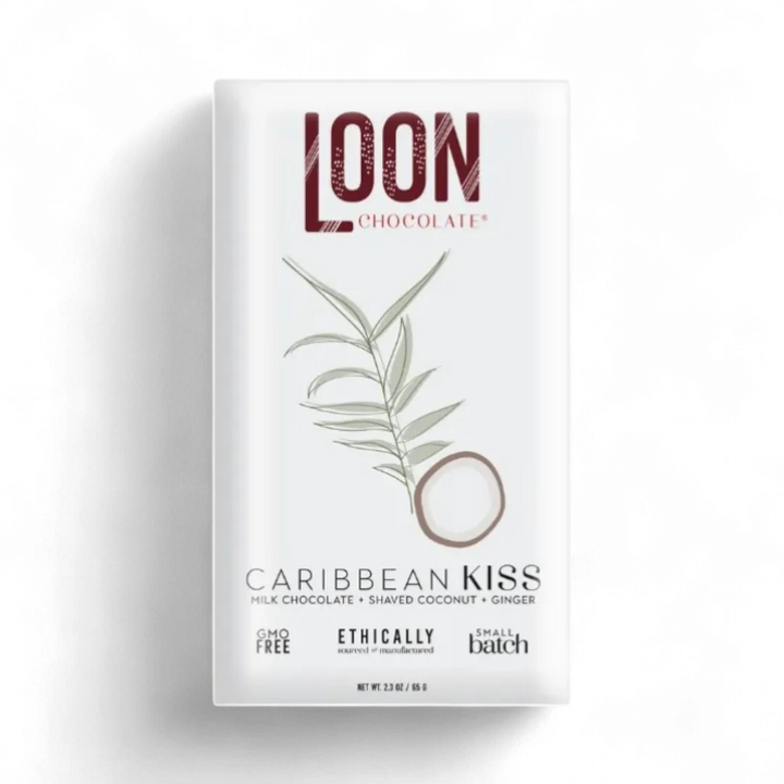 Caribbean Kiss Milk Chocolate Coconut Ginger Bar    2.3 oz