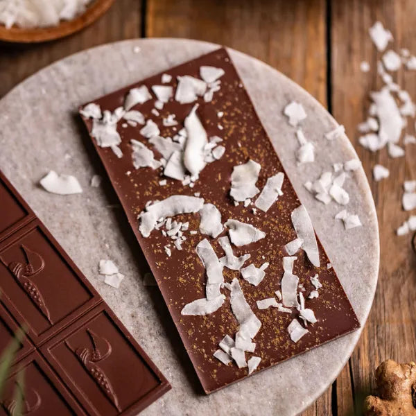 Caribbean Kiss Milk Chocolate Coconut Ginger Bar    2.3 oz