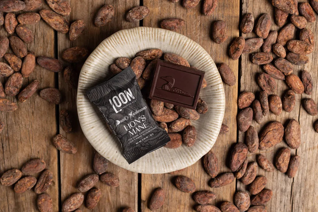 Lion's Mane Dark Chocolate Mini Bar   0.35 oz