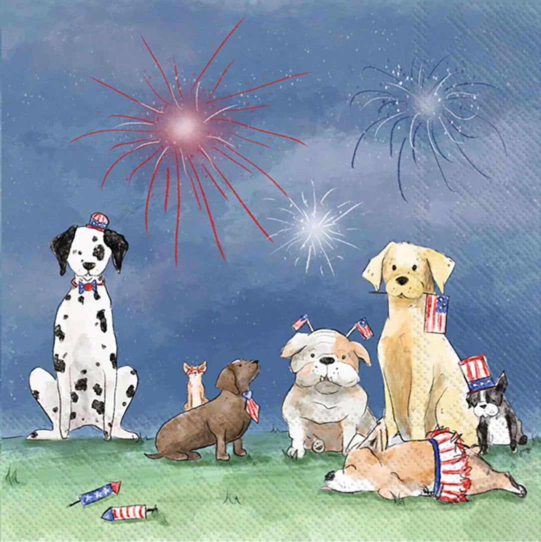 Patriotic Pups Cocktail Napkins - SEARED LIVING