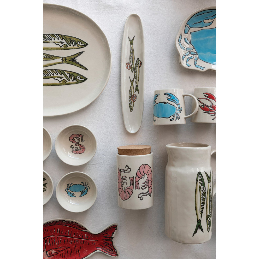 Sardine Oval Stoneware Tray - SEARED LIVING