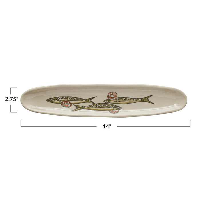 Sardine Oval Stoneware Tray - SEARED LIVING